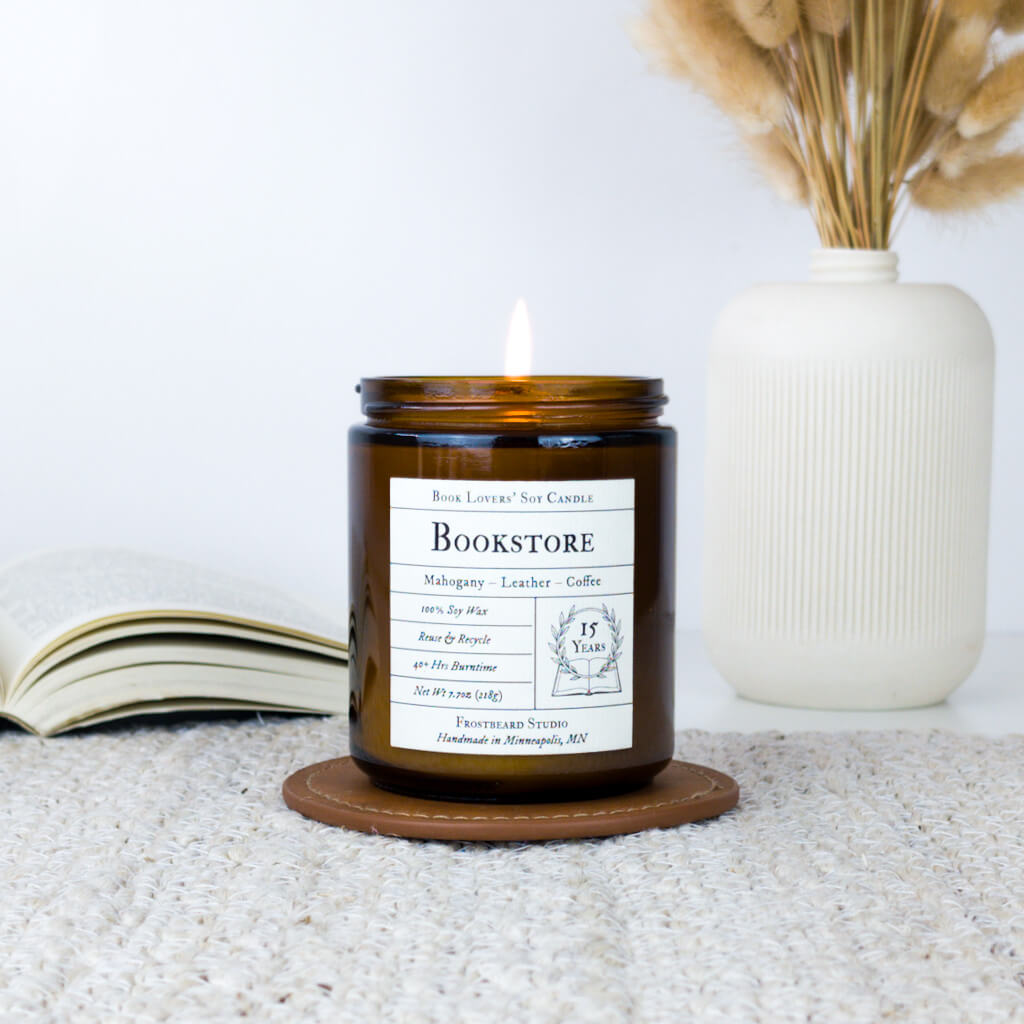 Bookstore (15th Anniversary Edition) - Special Edition 8oz Candle - Frostbeard Studio