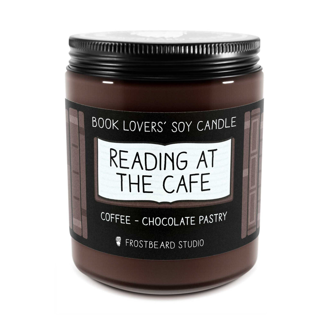 Reading at the Cafe  -  8 oz Jar  -  8 oz Jar  -  Frostbeard Studio