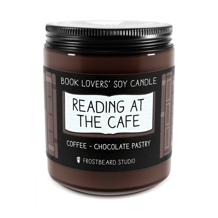 Reading at the Cafe  -  8 oz Jar  -  8 oz Jar  -  Frostbeard Studio