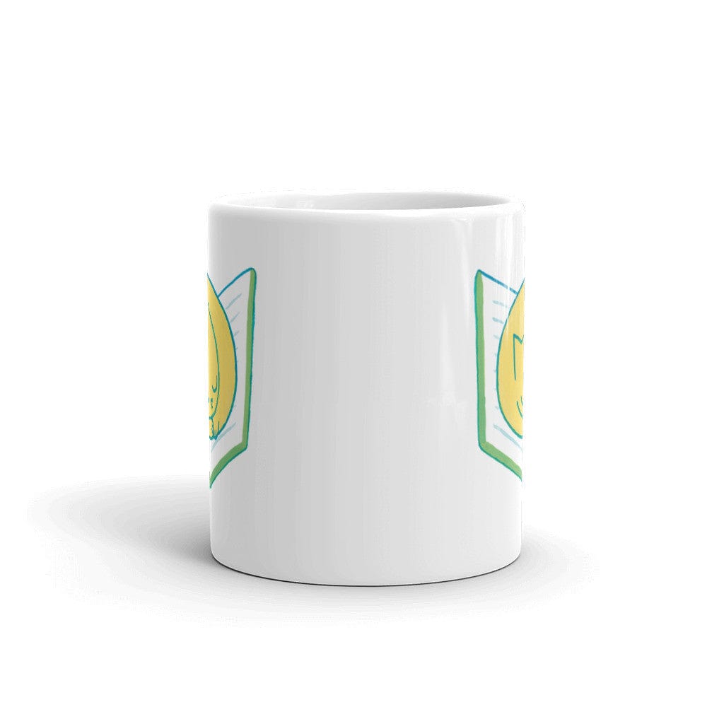 Cat Sleeping on Book - Mug  -   -  Mug  -  Frostbeard Studio